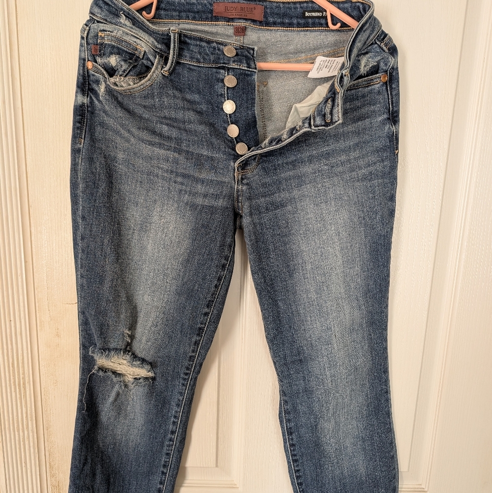Judy Blue Jeans, Boyfriend Fit, #JB82664MD, Size 3, Size-down in These Jeans